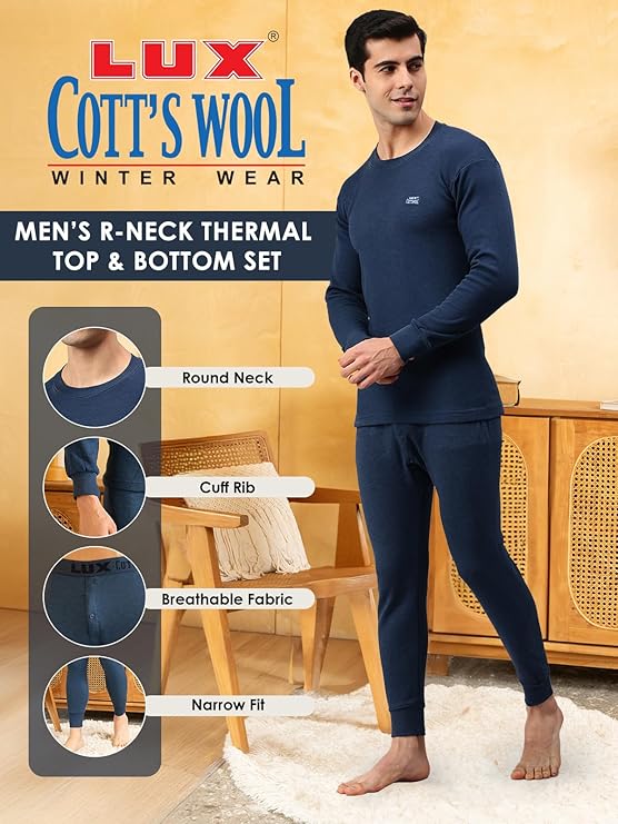 Lux Cottswool Men's Cotton Thermal Set