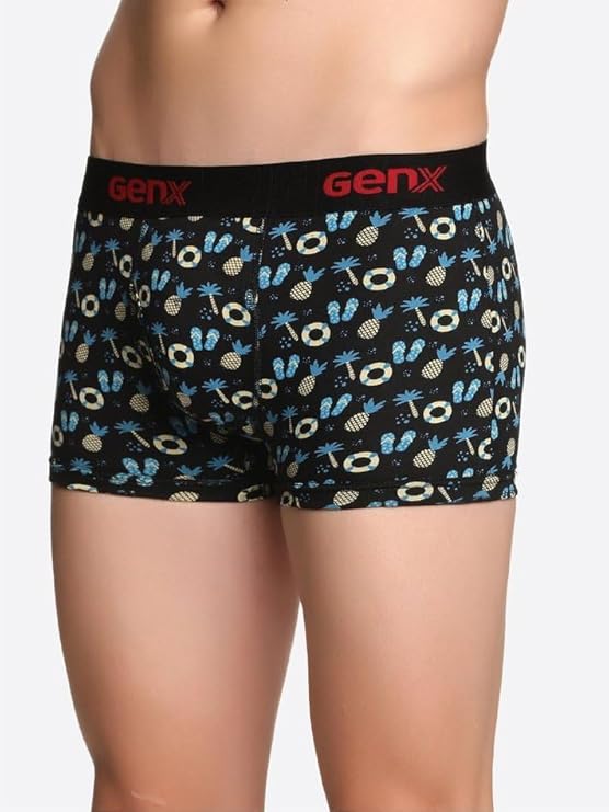 Genx Jazz Printed Trunk - Elegant, Trendy&Comfortable, 100% Combed Cotton Men's Underwear(Colors&Print May Vary)