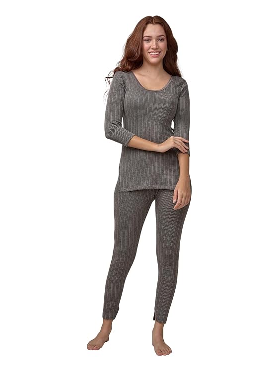 Lux Inferno Ladies's 3/4 Sleeve Long Thermal Set