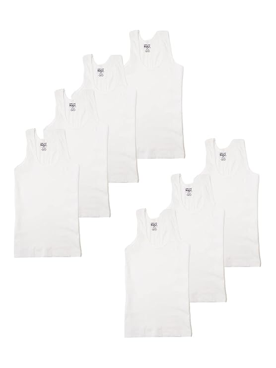 Lux Cozi Kids Boy's Regular Fit Top | 100% Cotton| Skin Friendly | Lightweight | Sleeveless Design | Pack of 7