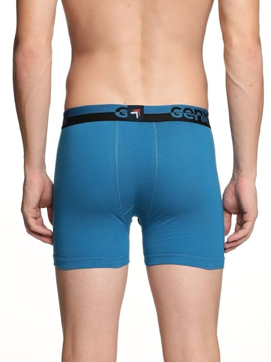 Genx Jazz Men's Trunk - 100% Combed Cotton, Vibrant Colors, Trendy, Comfortable, Perfect fir Underwear(Pack of 2)(Color May Vary)