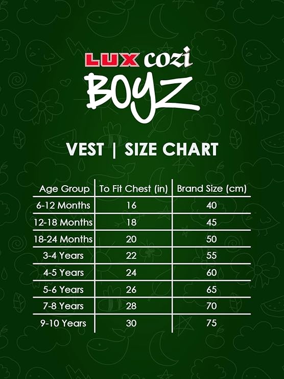 Lux Cozi Kids Boy's Regular Fit Top | 100% Cotton| Skin Friendly | Lightweight | Sleeveless Design | Pack of 7