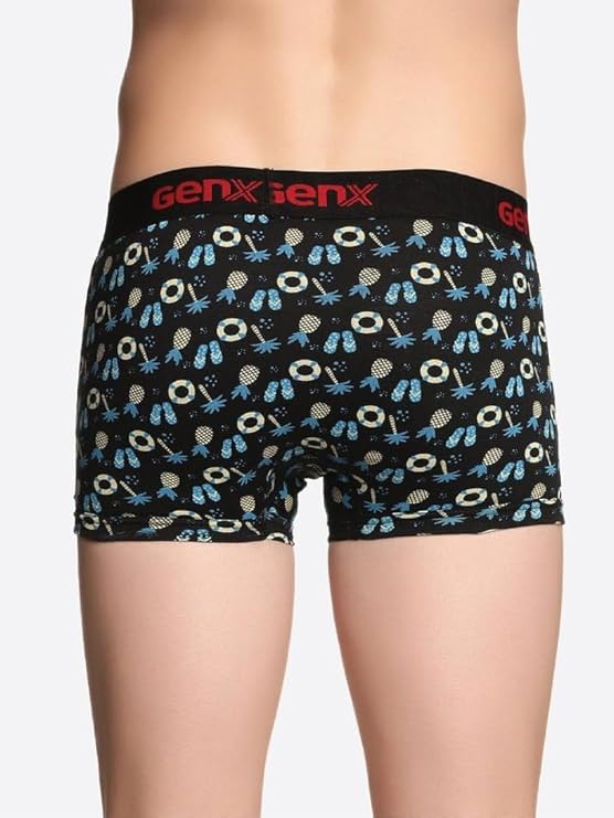 Genx Jazz Printed Trunk - Elegant, Trendy&Comfortable, 100% Combed Cotton Men's Underwear(Colors&Print May Vary)