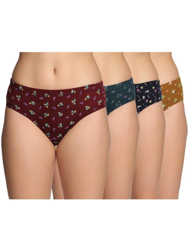 Lux Karishma Women's 100% Pure Cotton Panty - Soft, Comfortable & Skin-Friendly | Lux Panty for Everyday Comfort (Pack of 4) (Color & Print May Vary) (Copy)