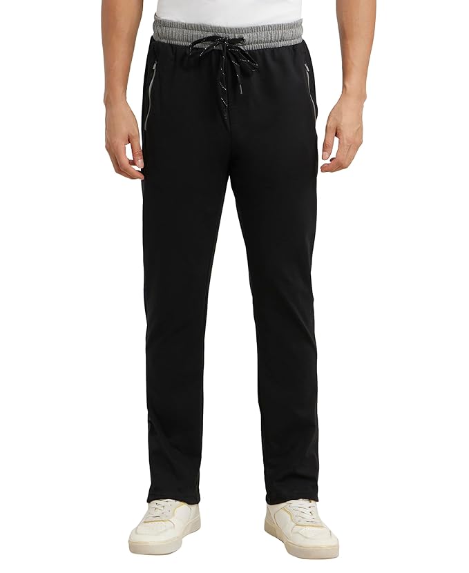 Jockey 9510 Men's Super Combed Cotton Rich Slim Fit Mid Rise Trackpants with Side and Back Pockets