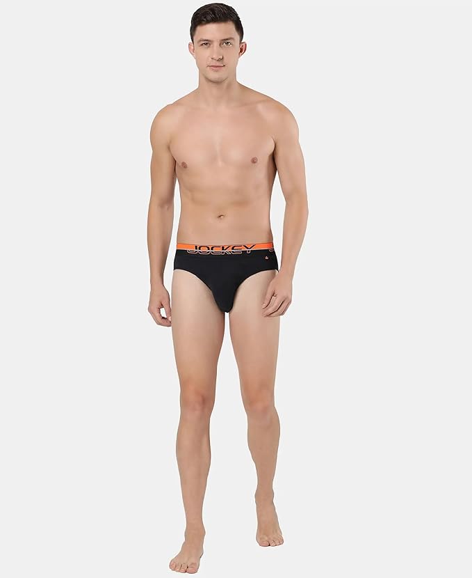 Jockey FP02 Men's Super Combed Cotton Rib Solid Brief with Ultrasoft Waistband | Pack of 2
