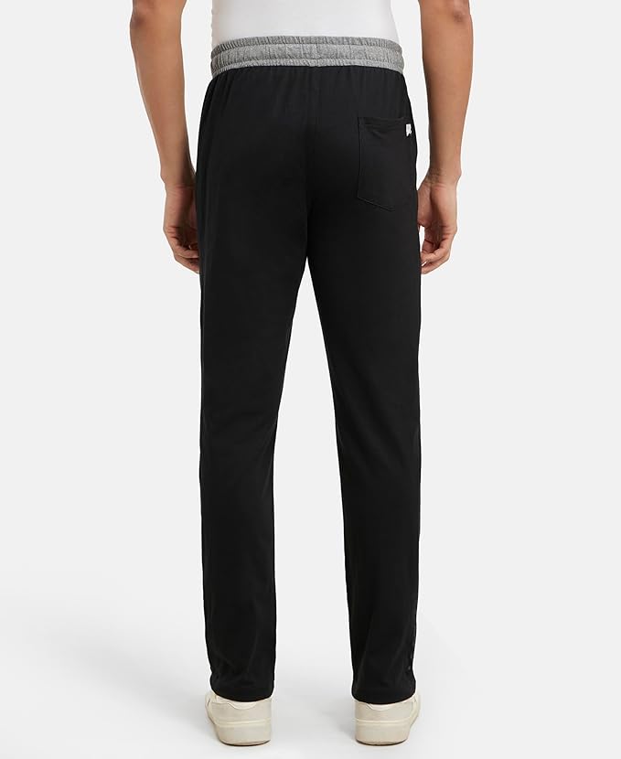 Jockey 9510 Men's Super Combed Cotton Rich Slim Fit Mid Rise Trackpants with Side and Back Pockets