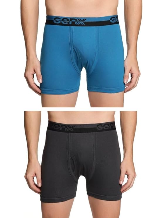 Genx Jazz Men's Trunk - 100% Combed Cotton, Vibrant Colors, Trendy, Comfortable, Perfect fir Underwear(Pack of 2)(Color May Vary)