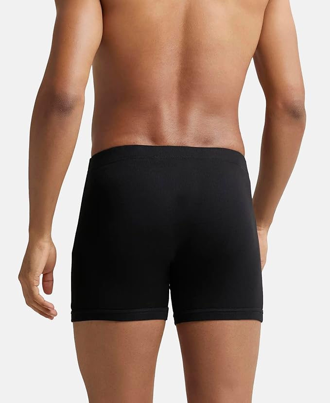 Jockey 8008 Men's Super Combed Cotton Rib Solid Boxer Brief with Ultrasoft Concealed Waistband (Pack of 3)