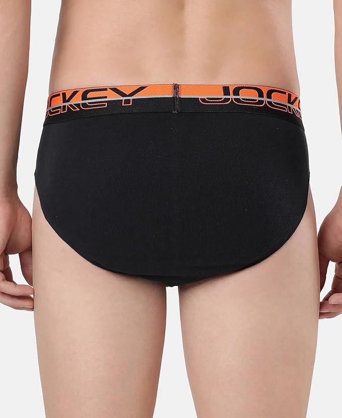 Jockey FP02 Men's Super Combed Cotton Rib Solid Brief with Ultrasoft Waistband | Pack of 2