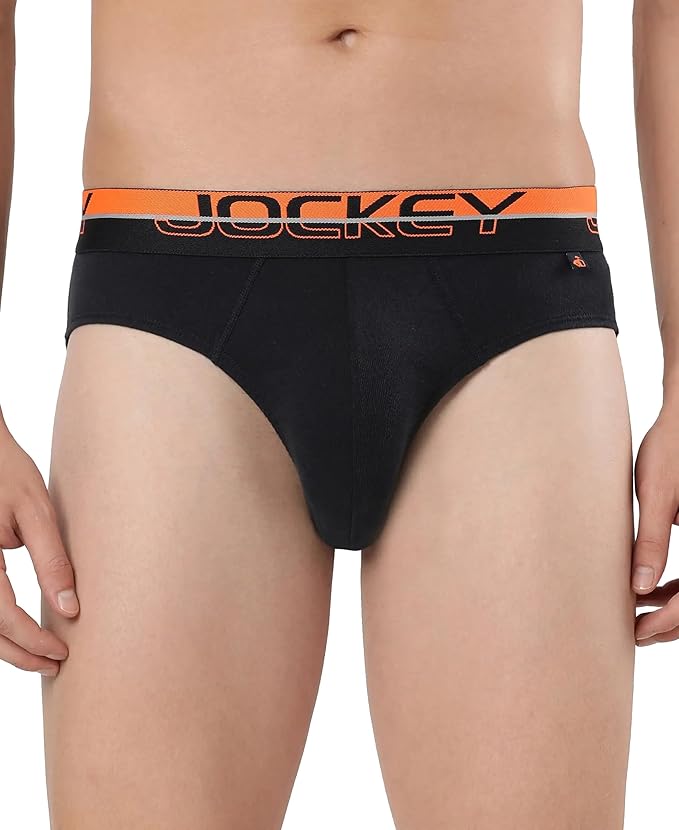Jockey FP02 Men's Super Combed Cotton Rib Solid Brief with Ultrasoft Waistband | Pack of 2