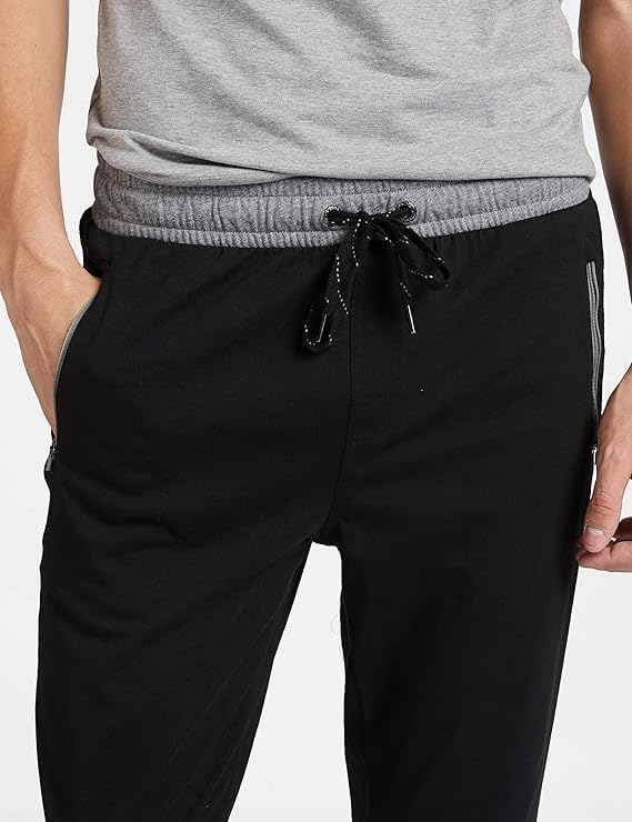 Jockey 9510 Men's Super Combed Cotton Rich Slim Fit Mid Rise Trackpants with Side and Back Pockets