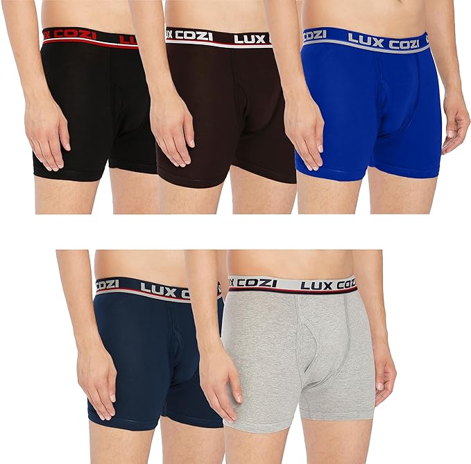 Lux Cozi Men's Long Underwear | 100% Pure Cotton Innerwear | Soft, Breathable & Warm Base Layer | Solid Soft Cotton Trunk for Men